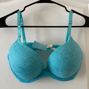 Aerie 36C blue lace push up bra